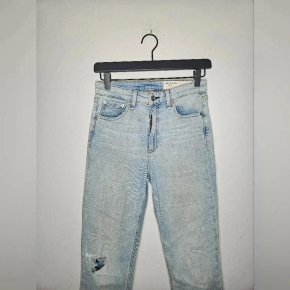 Rag and Bone Light‎ Wash High Rise Skinny Jean Raw Hem Size 23 - Picture 4 of 8
